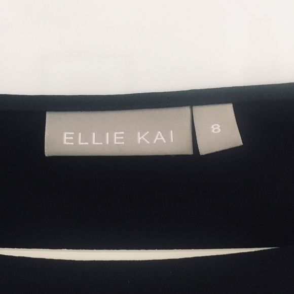 NWOT Silk Blouse Black Short Sleeve 8 M - Picture 4 of 6